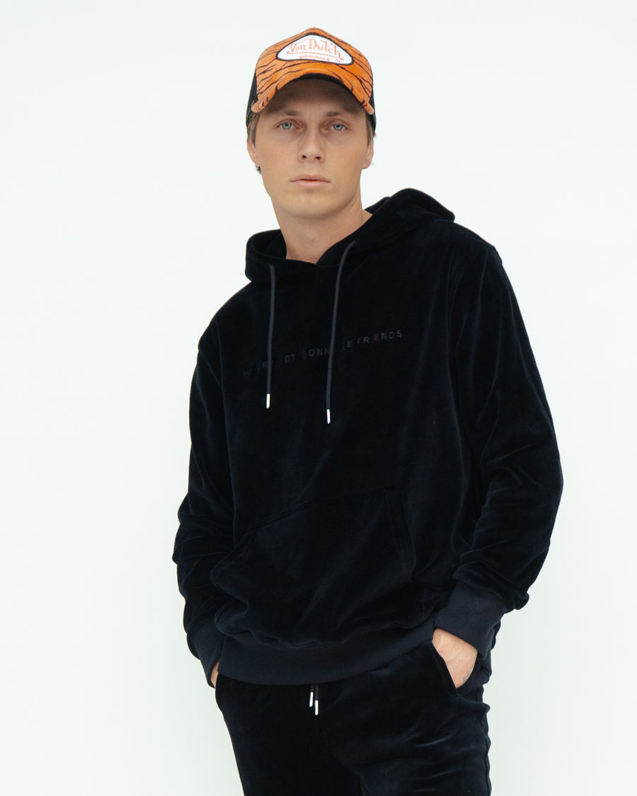 Velours-Hoodie Blackout Edition 